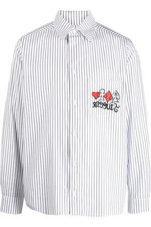 Rassvet Logo-embroidered striped cotton shirt