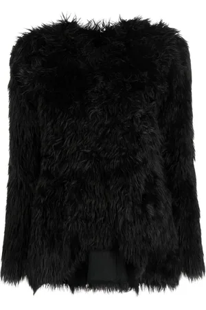 Comme des Garçons Faux-fur long-sleeved top