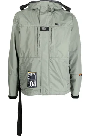 Izzue Patch-details padded hooded jacket
