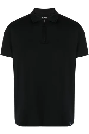 Corneliani chevron-knit zip-up Polo Shirt - Farfetch