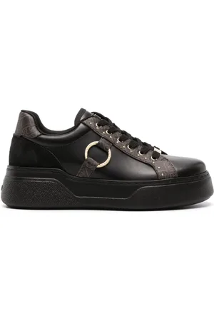 Liu Jo Ring-detailed monogram-pattern sneakers