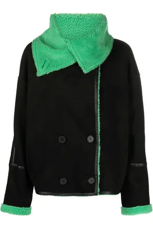 Twin-Set Faux-shearling double-breasted jacket