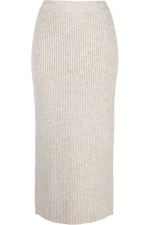 Lauren Manoogian Elasticated-waistband ribbed midi skirt