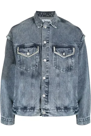 Izzue Detachable-sleeves button-up denim jacket