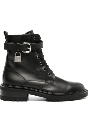 Via Roma Padlock-detail military boots
