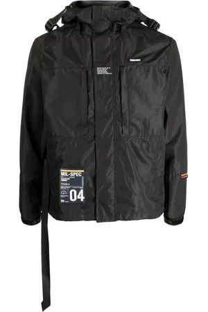 Izzue Patch-details padded hooded jacket