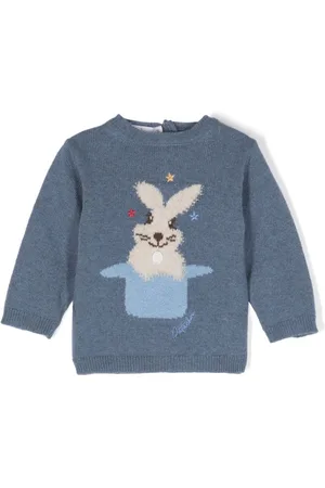 PATACHOU Rabbit-pattern crew-neck jumper