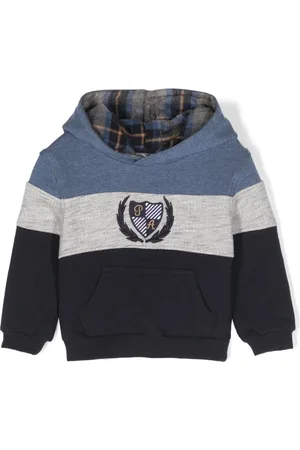 PATACHOU Logo-patch striped hoodie