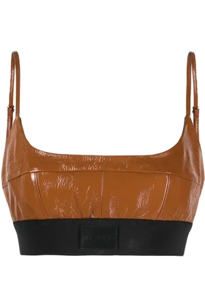 The Mannei Catalina cropped leather top