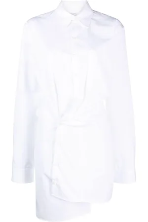 OFF-WHITE Asymmetric cotton shirtdress