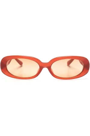 Linda Farrow Cara oval-frame tinted sunglasses