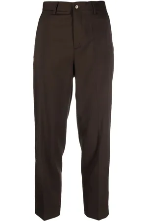 BRIGLIA Pressed-crease virgin wool blend tapered trousers