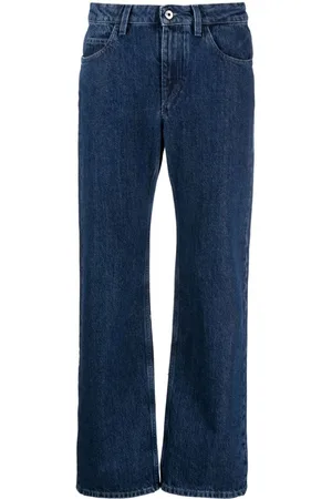 OFF-WHITE Low-rise cropped straight-leg jeans