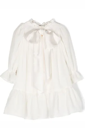 LA STUPENDERIA Bow-detailing cotton dress