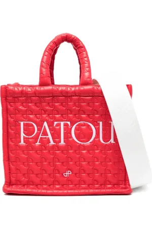 Patou Logo-embroidered quilted tote bag