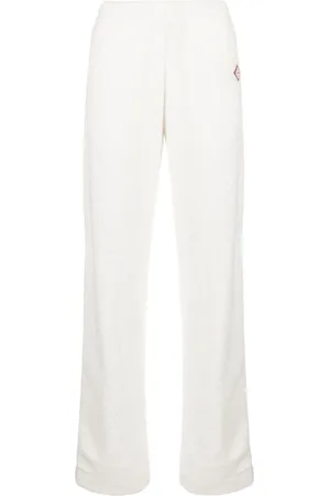 Casablanca Logo-patch side-stripe fleece track pants