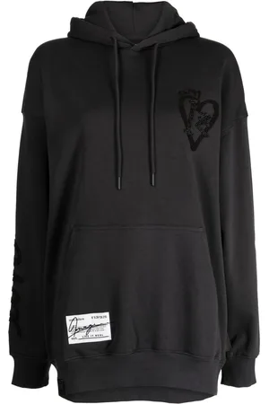 Izzue Motif-embroidered cotton blend hoodie
