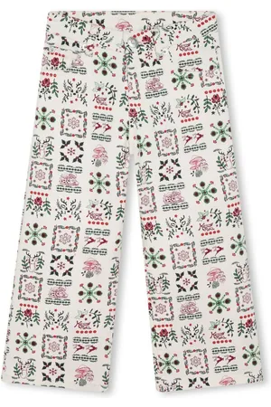 Buy KENZO STUDIO 100% Cotton Size 10 Floral Print Cropped Pants Online in  India 