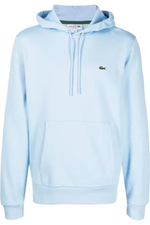 Lacoste Crocodile logo-patch drawstring hoodie
