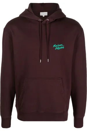 Maison Kitsuné Logo-embroidered cotton hoodie