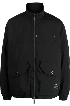 Izzue Logo-patch crinkled bomber jacket