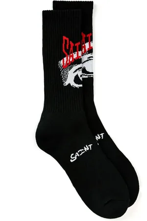 SAINT MXXXXXX Intarsia-knit ankle socks