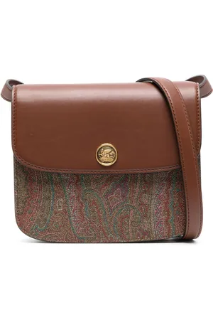 Etro Paisley-print leather crossbody bag