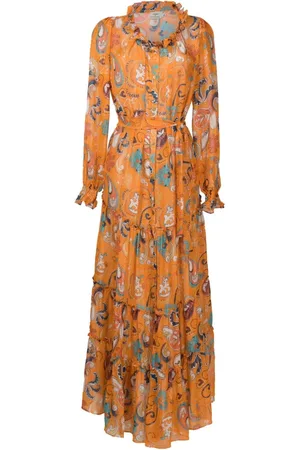 AMIR SLAMA Graphic-pattern maxi shirtdress