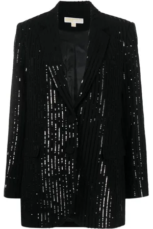 Michael Kors Sequin-embellished striped blazer