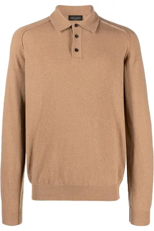 Corneliani chevron-knit zip-up Polo Shirt - Farfetch