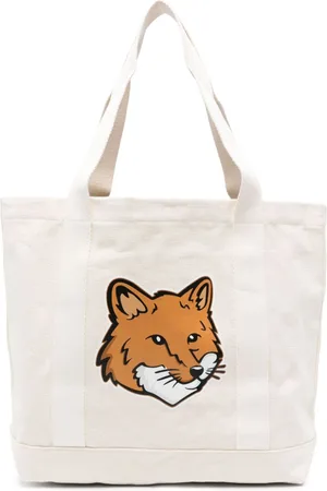 Maison Kitsuné Fox Head canvas tote bag