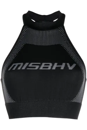 MISBHV Logo-jacquard crop top