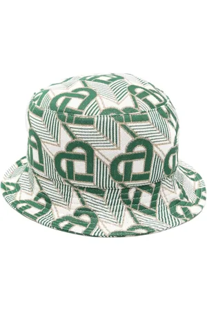 Casablanca Printed Denim Bucket Hat In Rainbow Monogram