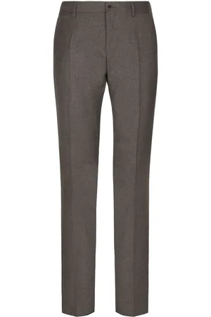Dolce & Gabbana Pressed-crease tailored flannel trousers