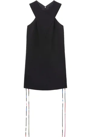 Puccini Lace-up crepe minidress