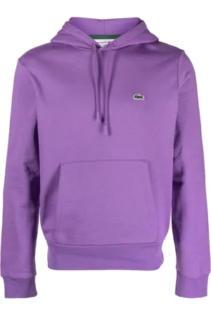 Lacoste Logo-embroidered cotton-blend hoodie