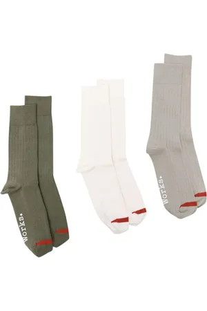 Universal Works Logo-embroidered ribbed-knit sock set