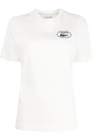 Lacoste Signature-print cotton T-shirt