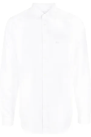 Lacoste Logo-embroidered long-sleeve cotton shirt