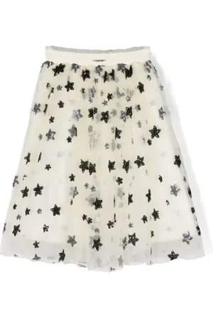 Twin-Set Semi-sheer sequin-embellished skirt