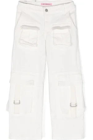 Buy Online Girls White & Black Short Woven Trouser | Chicco India