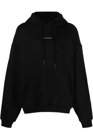 Monochrome Logo-print drawstring hoodie