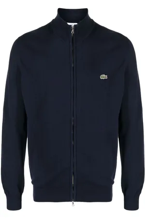 Lacoste Crocodile logo-patch zip-up sweatshirt