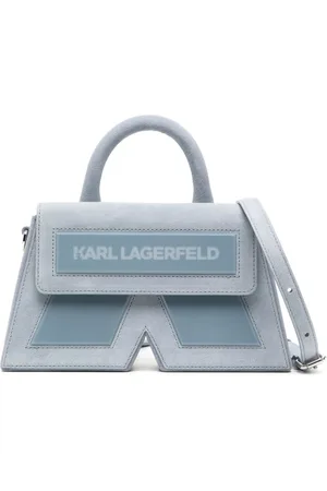 Karl Lagerfeld Icon K canvas clutch bag, Black