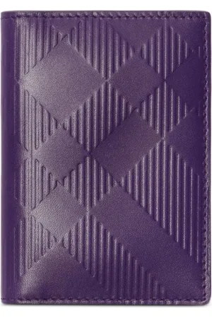BURBERRY Embellished textured-leather cardholder