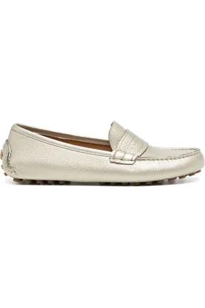 Salvatore Ferragamo Logo-debossed pebbled leather loafers