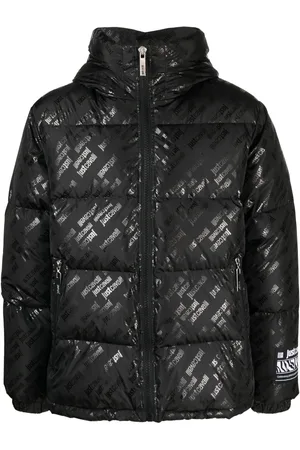 Roberto Cavalli Logo-print padded hooded jacket