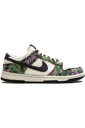 nike dunk low ess paisley barley black green orange worn blue