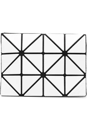 Issey Miyake High-shine geometric-design cardholder