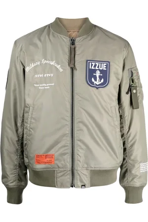 Izzue Patches-detail padded bomber jacket